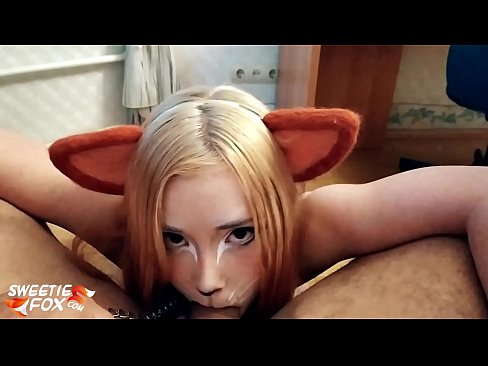 ❤️ Kitsune glutas dikon kaj kumas en ŝia buŝo ️ Fikado ĉe ni ❤